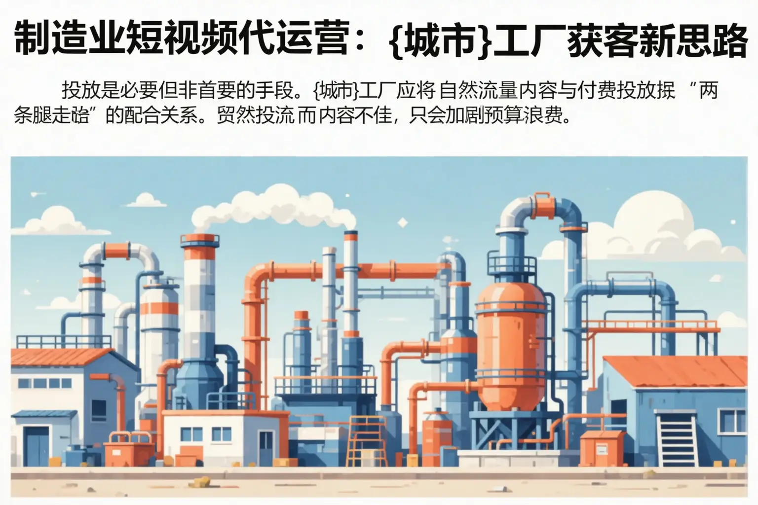 制造业短视频代运营:白水工厂获客新思路
